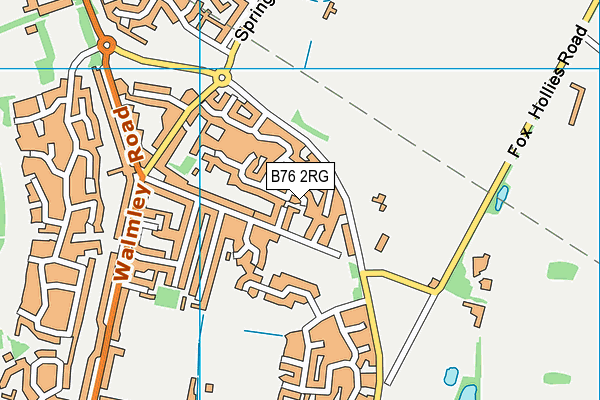 B76 2RG map - OS VectorMap District (Ordnance Survey)