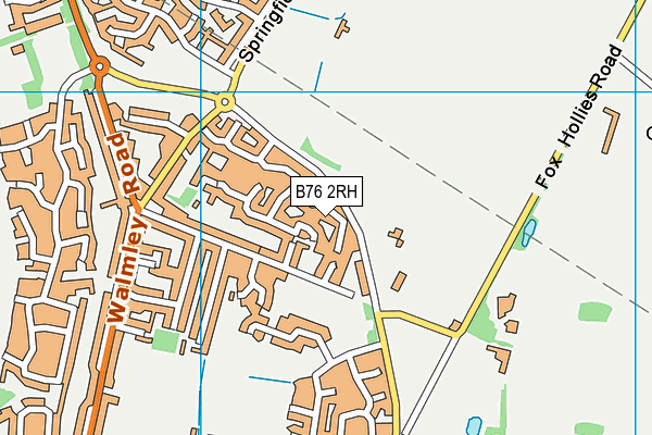 B76 2RH map - OS VectorMap District (Ordnance Survey)