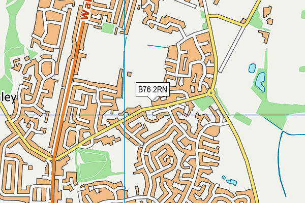 B76 2RN map - OS VectorMap District (Ordnance Survey)