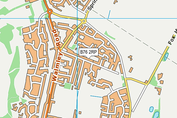 B76 2RP map - OS VectorMap District (Ordnance Survey)