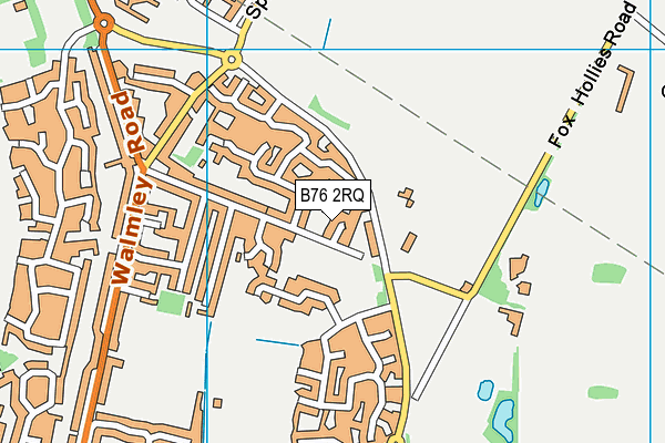 B76 2RQ map - OS VectorMap District (Ordnance Survey)