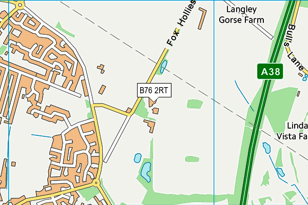 B76 2RT map - OS VectorMap District (Ordnance Survey)