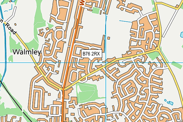 B76 2RX map - OS VectorMap District (Ordnance Survey)