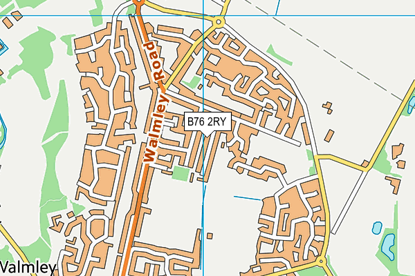 B76 2RY map - OS VectorMap District (Ordnance Survey)