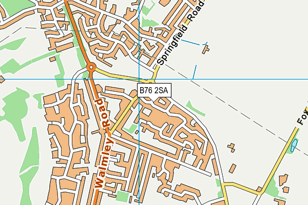B76 2SA map - OS VectorMap District (Ordnance Survey)
