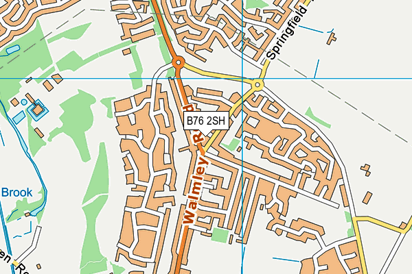 B76 2SH map - OS VectorMap District (Ordnance Survey)