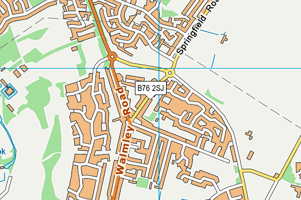 B76 2SJ map - OS VectorMap District (Ordnance Survey)