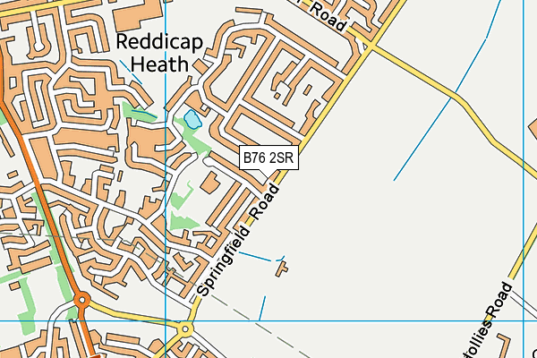 B76 2SR map - OS VectorMap District (Ordnance Survey)