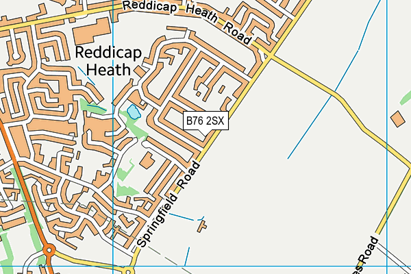 B76 2SX map - OS VectorMap District (Ordnance Survey)