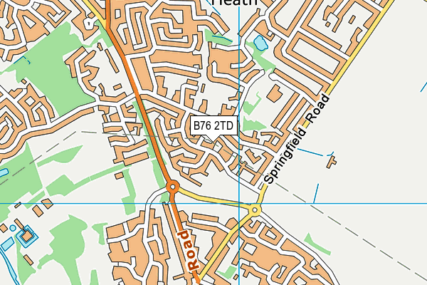 B76 2TD map - OS VectorMap District (Ordnance Survey)