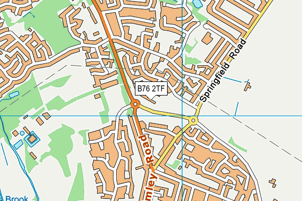 B76 2TF map - OS VectorMap District (Ordnance Survey)