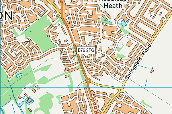 B76 2TG map - OS VectorMap District (Ordnance Survey)