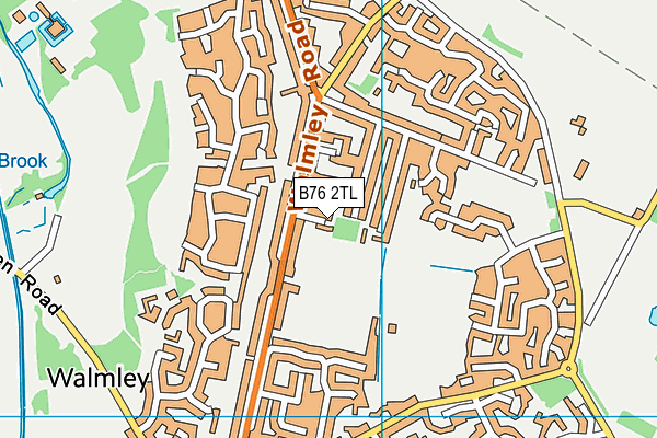 B76 2TL map - OS VectorMap District (Ordnance Survey)