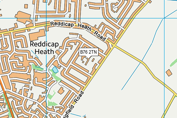 B76 2TN map - OS VectorMap District (Ordnance Survey)