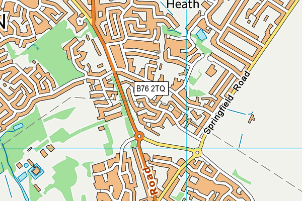 B76 2TQ map - OS VectorMap District (Ordnance Survey)