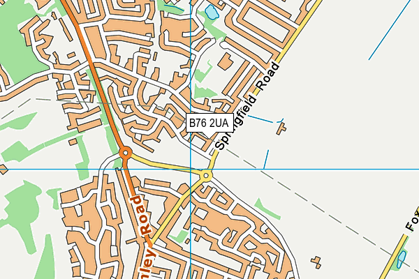 B76 2UA map - OS VectorMap District (Ordnance Survey)