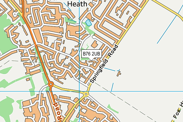 B76 2UB map - OS VectorMap District (Ordnance Survey)