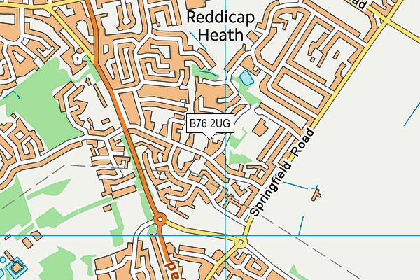 B76 2UG map - OS VectorMap District (Ordnance Survey)