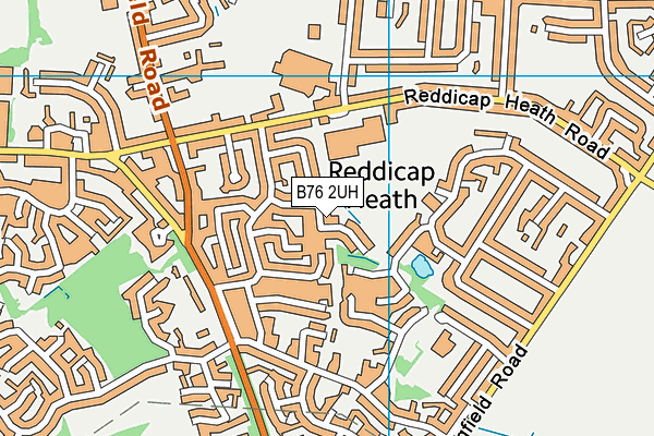 B76 2UH map - OS VectorMap District (Ordnance Survey)