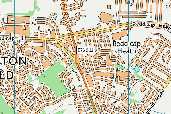 B76 2UJ map - OS VectorMap District (Ordnance Survey)