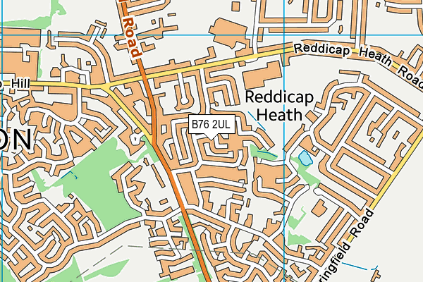 B76 2UL map - OS VectorMap District (Ordnance Survey)
