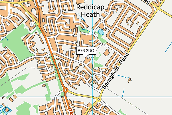 B76 2UQ map - OS VectorMap District (Ordnance Survey)