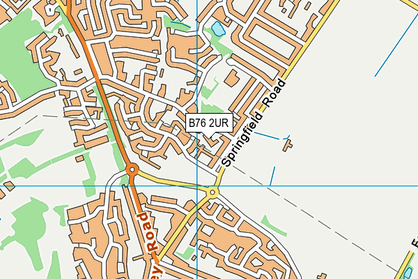 B76 2UR map - OS VectorMap District (Ordnance Survey)