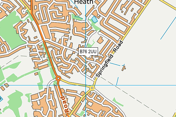 B76 2UU map - OS VectorMap District (Ordnance Survey)