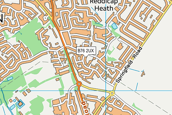 B76 2UX map - OS VectorMap District (Ordnance Survey)