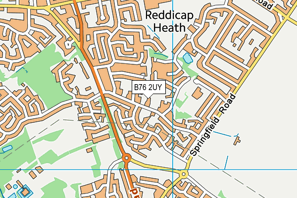 B76 2UY map - OS VectorMap District (Ordnance Survey)