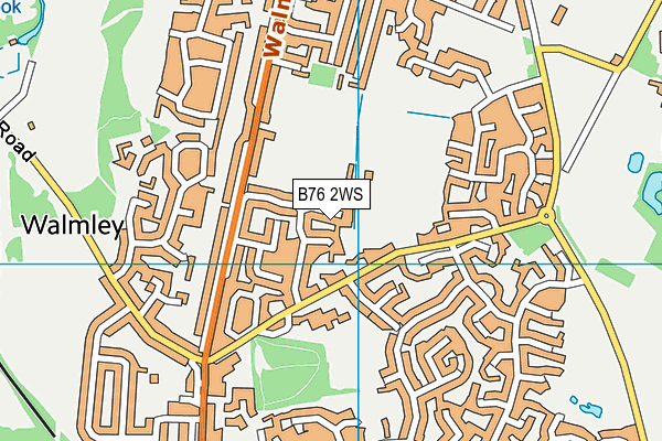 B76 2WS map - OS VectorMap District (Ordnance Survey)