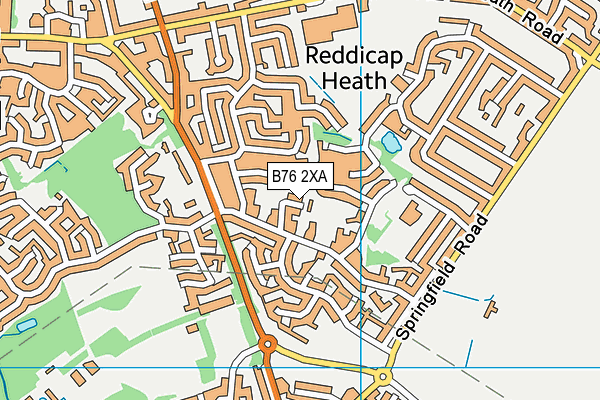 B76 2XA map - OS VectorMap District (Ordnance Survey)