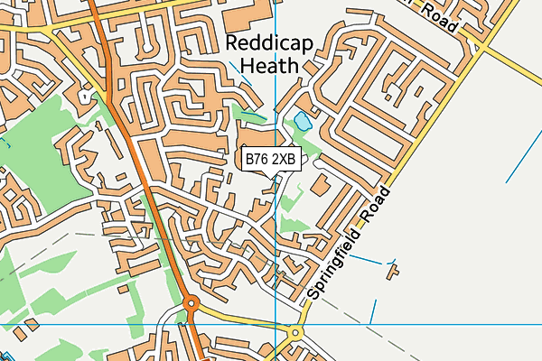 B76 2XB map - OS VectorMap District (Ordnance Survey)