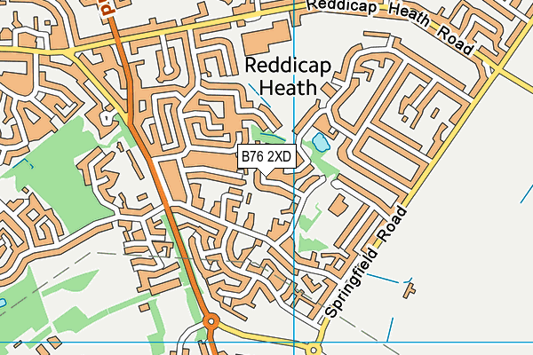 B76 2XD map - OS VectorMap District (Ordnance Survey)