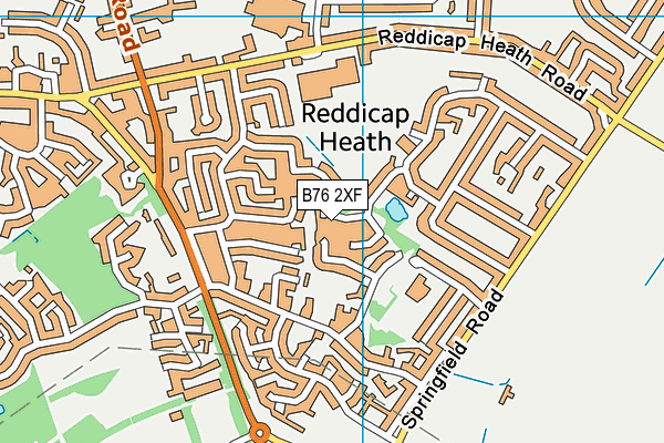B76 2XF map - OS VectorMap District (Ordnance Survey)