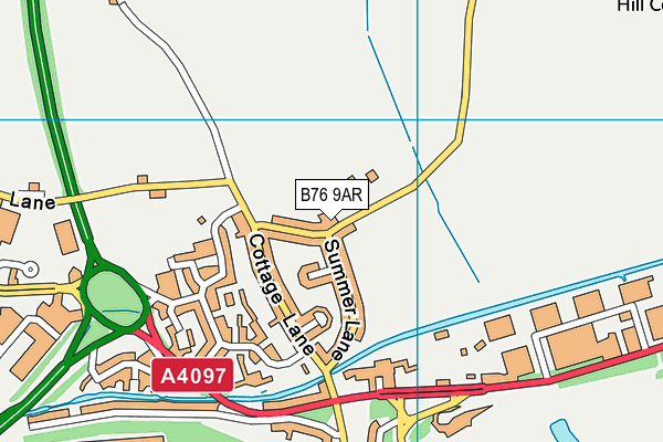 Wishaw Lane Playing Fields map (B76 9AR) - OS VectorMap District (Ordnance Survey)