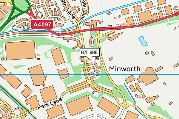 B76 9BB map - OS VectorMap District (Ordnance Survey)