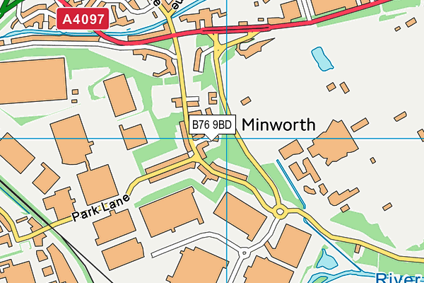 B76 9BD map - OS VectorMap District (Ordnance Survey)