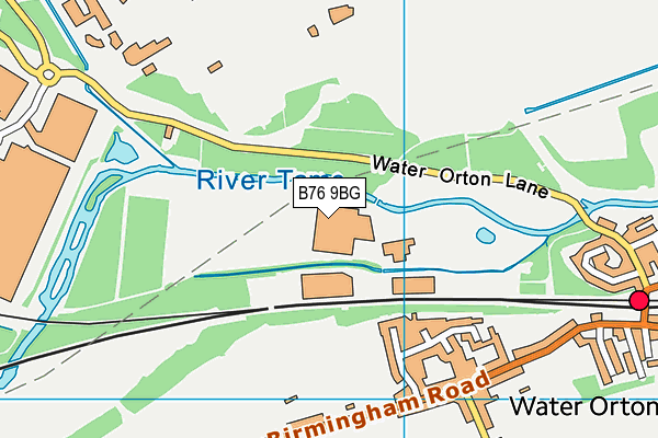 B76 9BG map - OS VectorMap District (Ordnance Survey)