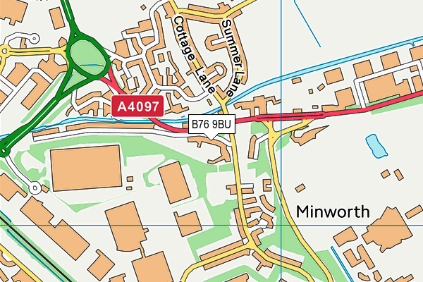 Minworth Junior and Infant School map (B76 9BU) - OS VectorMap District (Ordnance Survey)