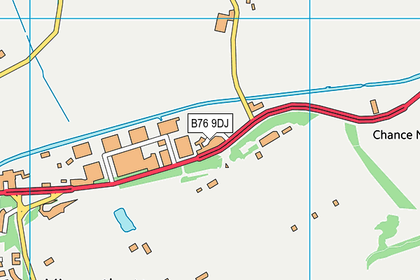 B76 9DJ map - OS VectorMap District (Ordnance Survey)