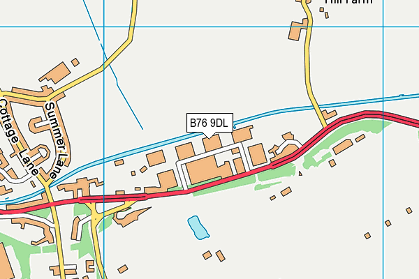 B76 9DL map - OS VectorMap District (Ordnance Survey)