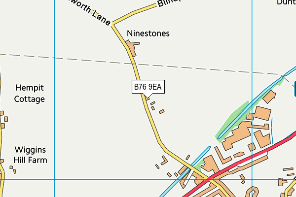 B76 9EA map - OS VectorMap District (Ordnance Survey)