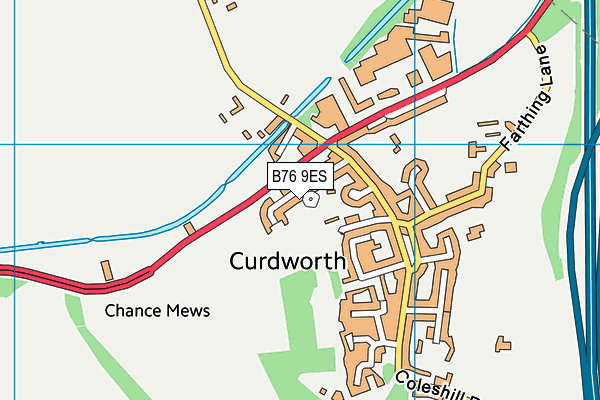 B76 9ES map - OS VectorMap District (Ordnance Survey)