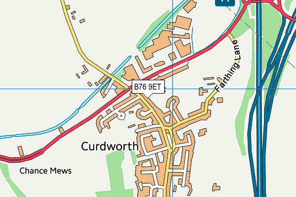 B76 9ET map - OS VectorMap District (Ordnance Survey)