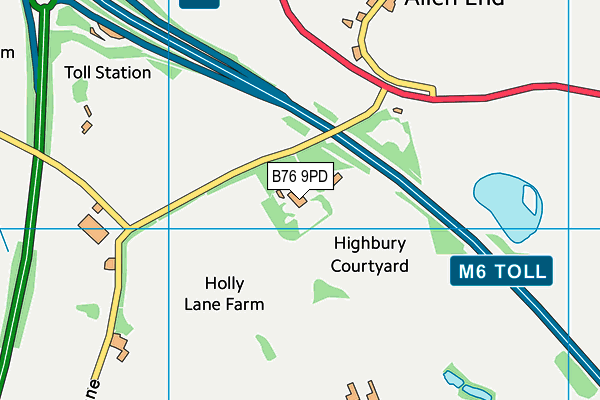 B76 9PD map - OS VectorMap District (Ordnance Survey)