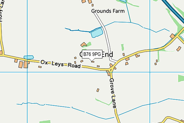 B76 9PG map - OS VectorMap District (Ordnance Survey)