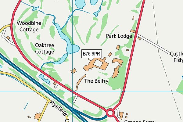 The Belfry Club map (B76 9PR) - OS VectorMap District (Ordnance Survey)