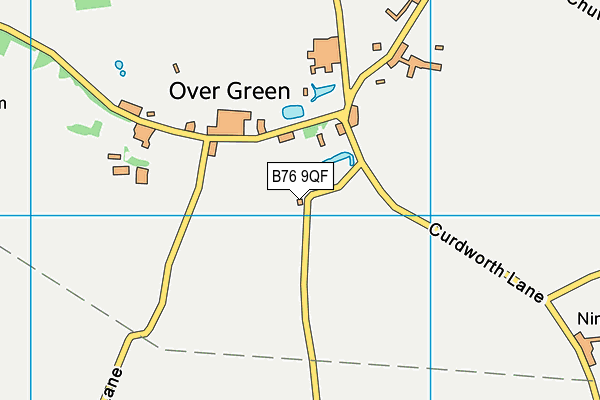 B76 9QF map - OS VectorMap District (Ordnance Survey)