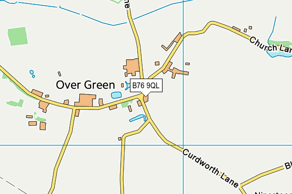 B76 9QL map - OS VectorMap District (Ordnance Survey)